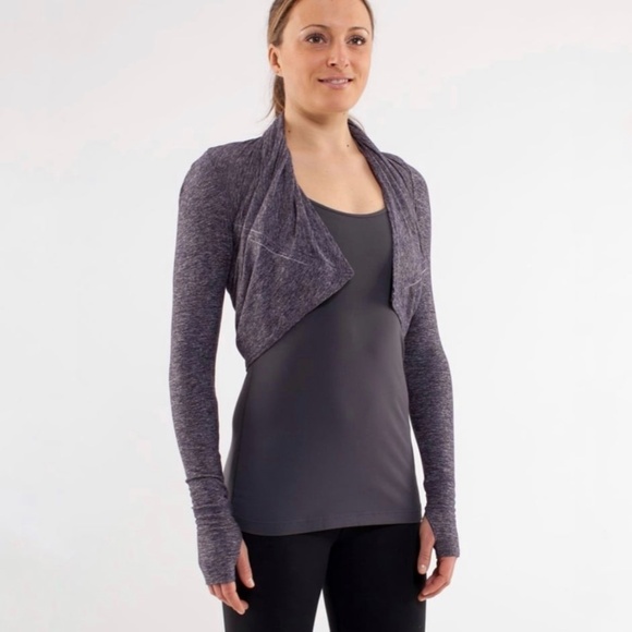 Lululemon Rehearsal Long Sleeve Heathered Black Swan - Picture 4 of 10